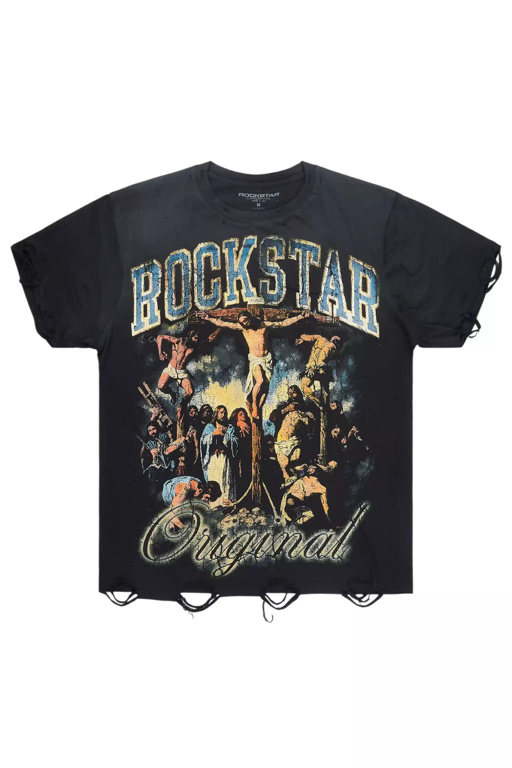 Waller Black Distressed Oversized Graphic T-Shirt