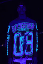 Fields Black/Purple Double Layer Long Sleeve Graphic T-Shirt