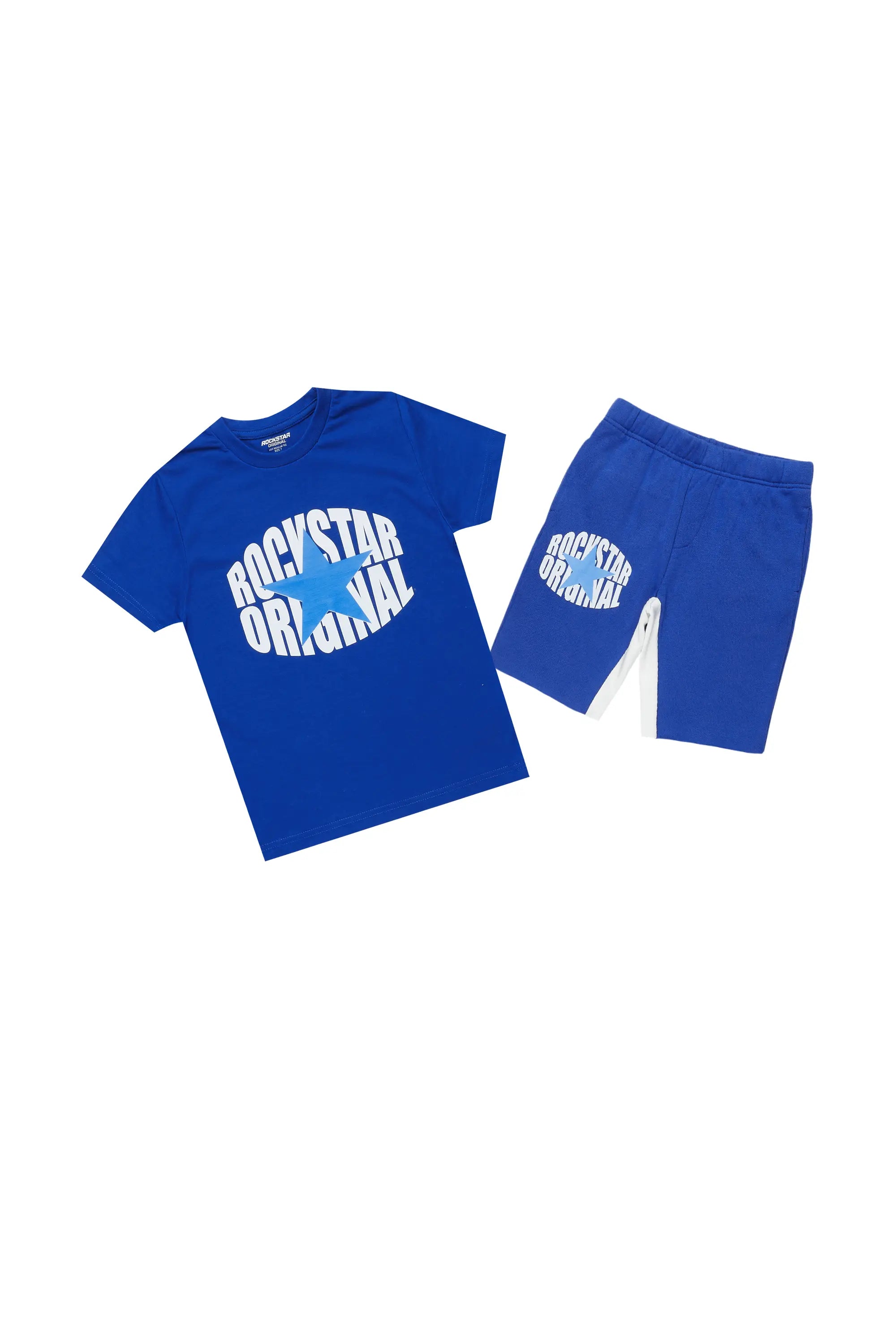 Boys Mallor Royal Blue T-Shirt Short Set