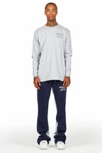 Briggs Heather Grey Long Sleeve T-Shirt/Baggy Pant Set