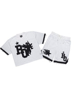 Pluton White Mesh T-Shirt/Short Set