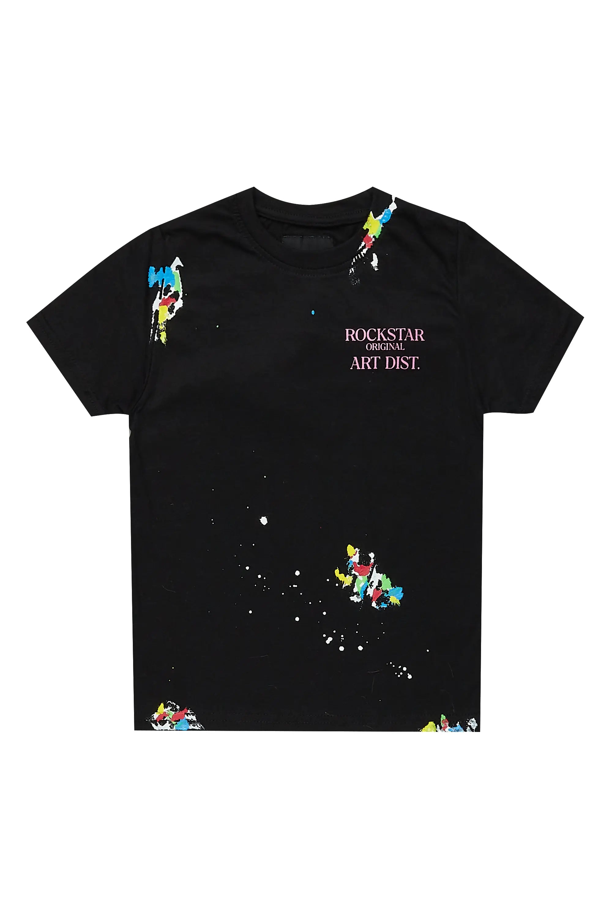 Girls Palmira Black/Pink Graphic T-Shirt