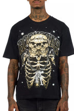 Krock Black Graphic Rhinestone T-Shirt