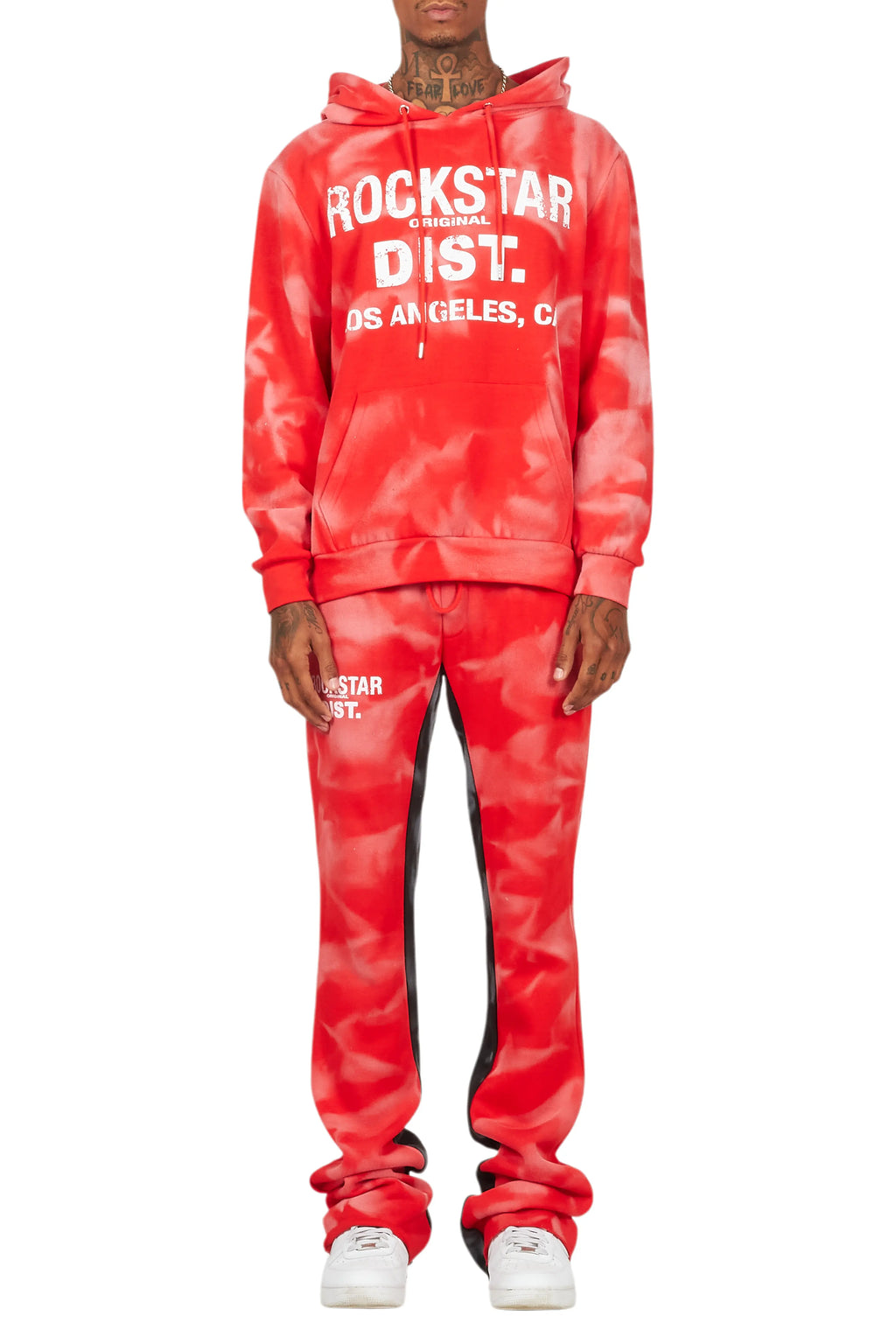 Nelly Red Hoodie/Baggy Track Pant Set
