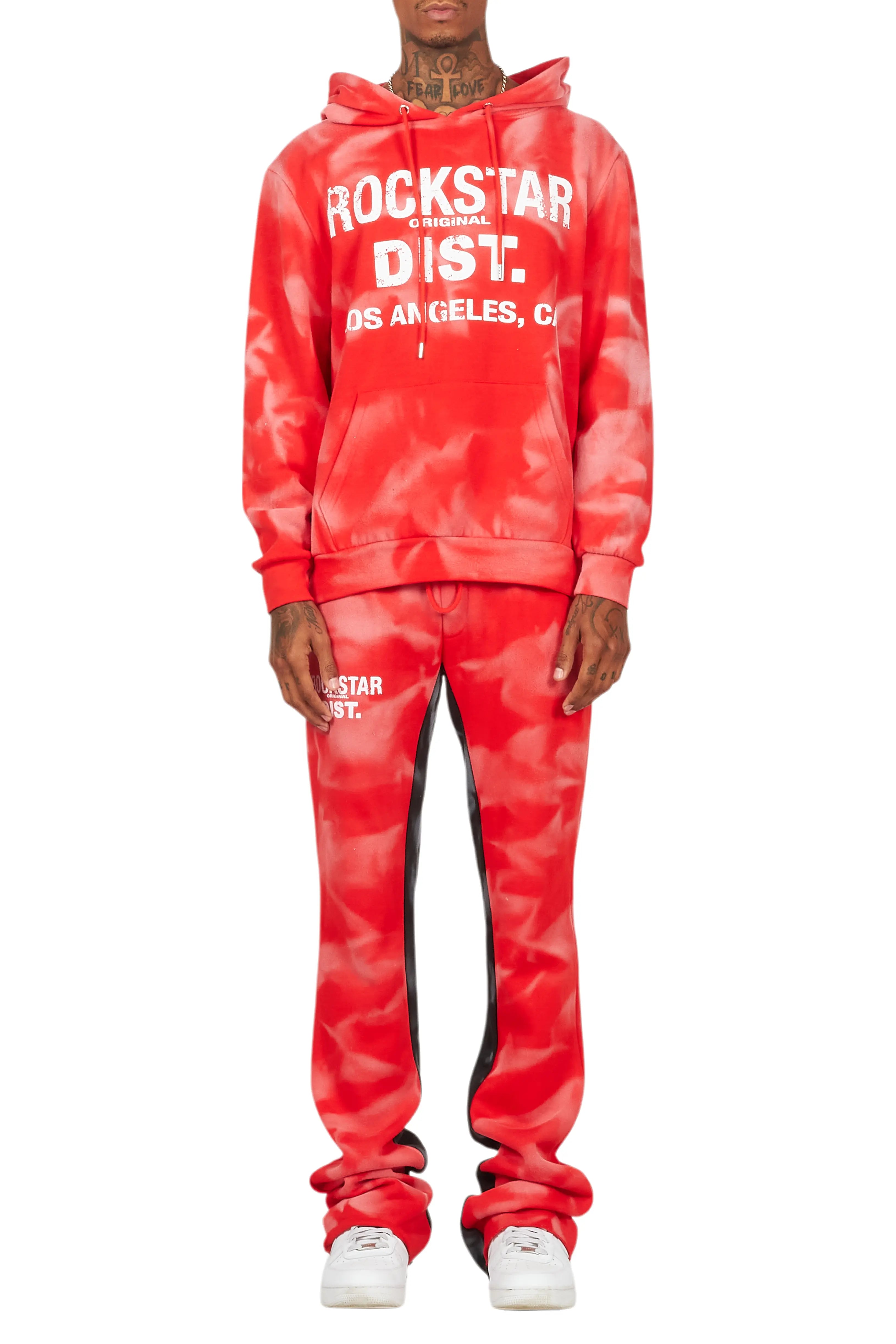 Nelly Red Hoodie/Baggy Track Pant Set