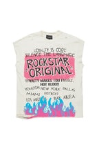 Beno Beige Graphic Muscle T-Shirt