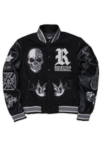 Nikkeda Black Oversized Varsity Jacket