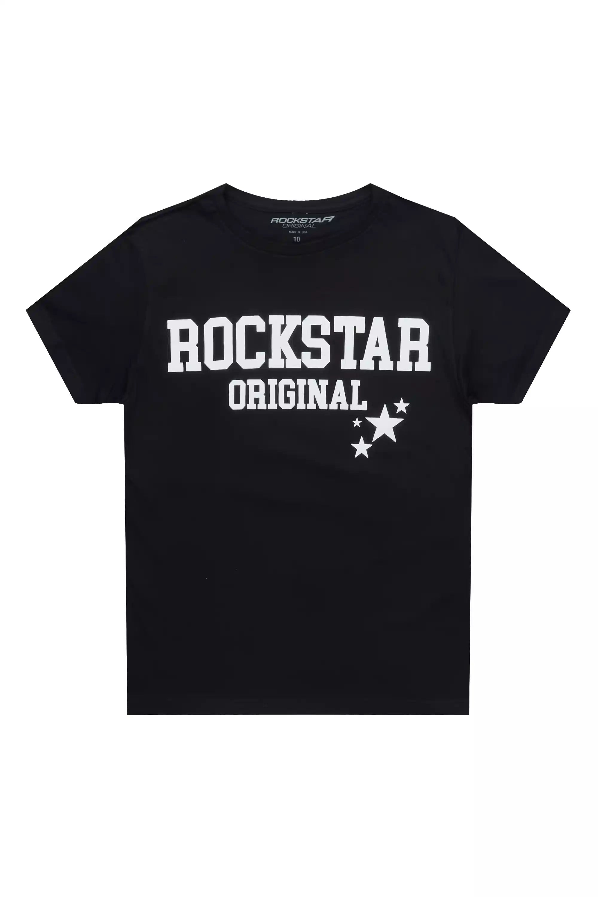 Boys Pluton Black/White Graphic T-Shirt