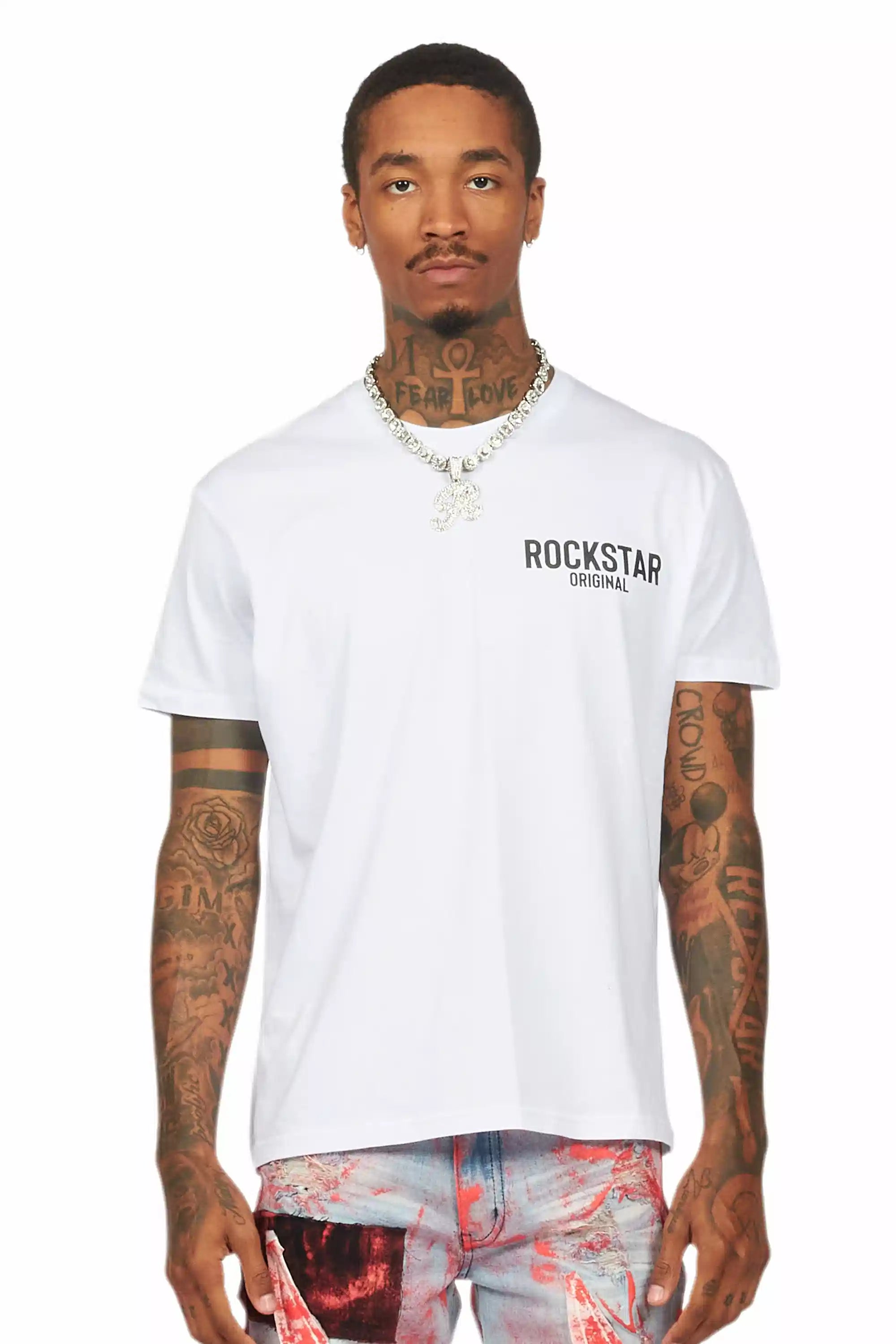 Sana White/Black Graphic T-Shirt