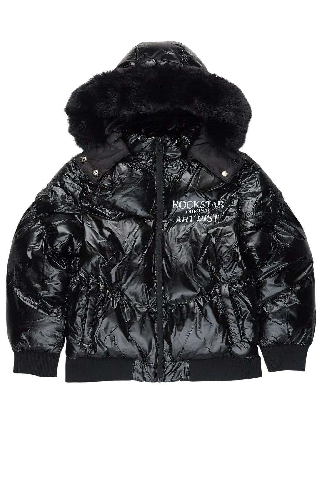 Girls Destina Black Puffer Jacket