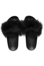 Jamonty Black Fur Slides