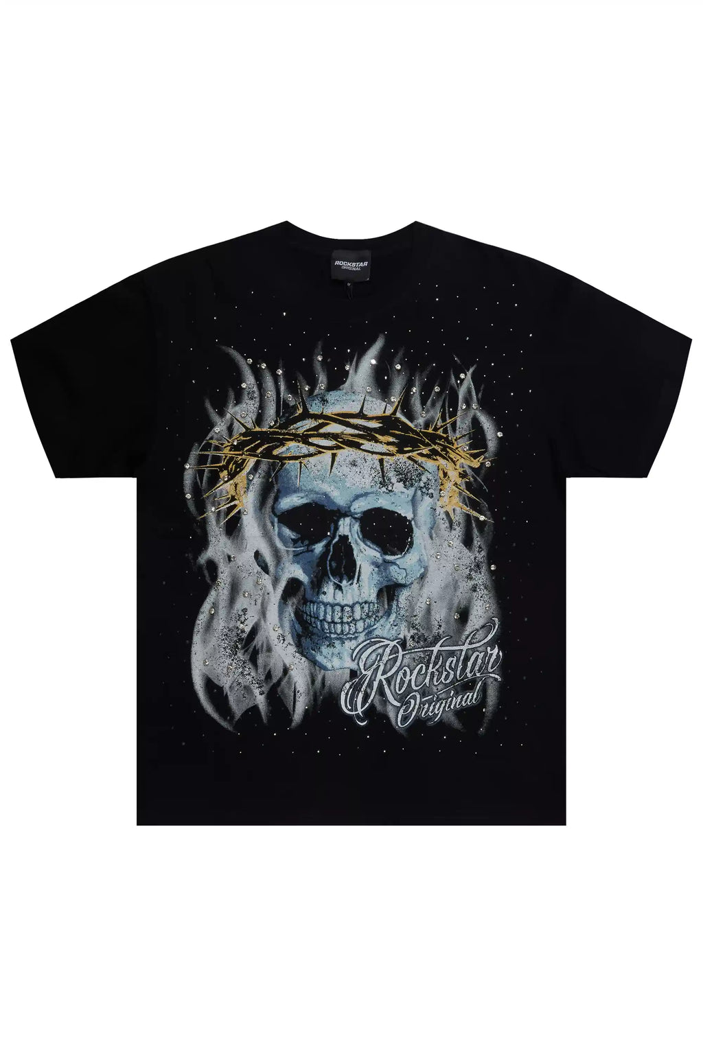 Valenska Black Rhinestone Short Sleeve Tee