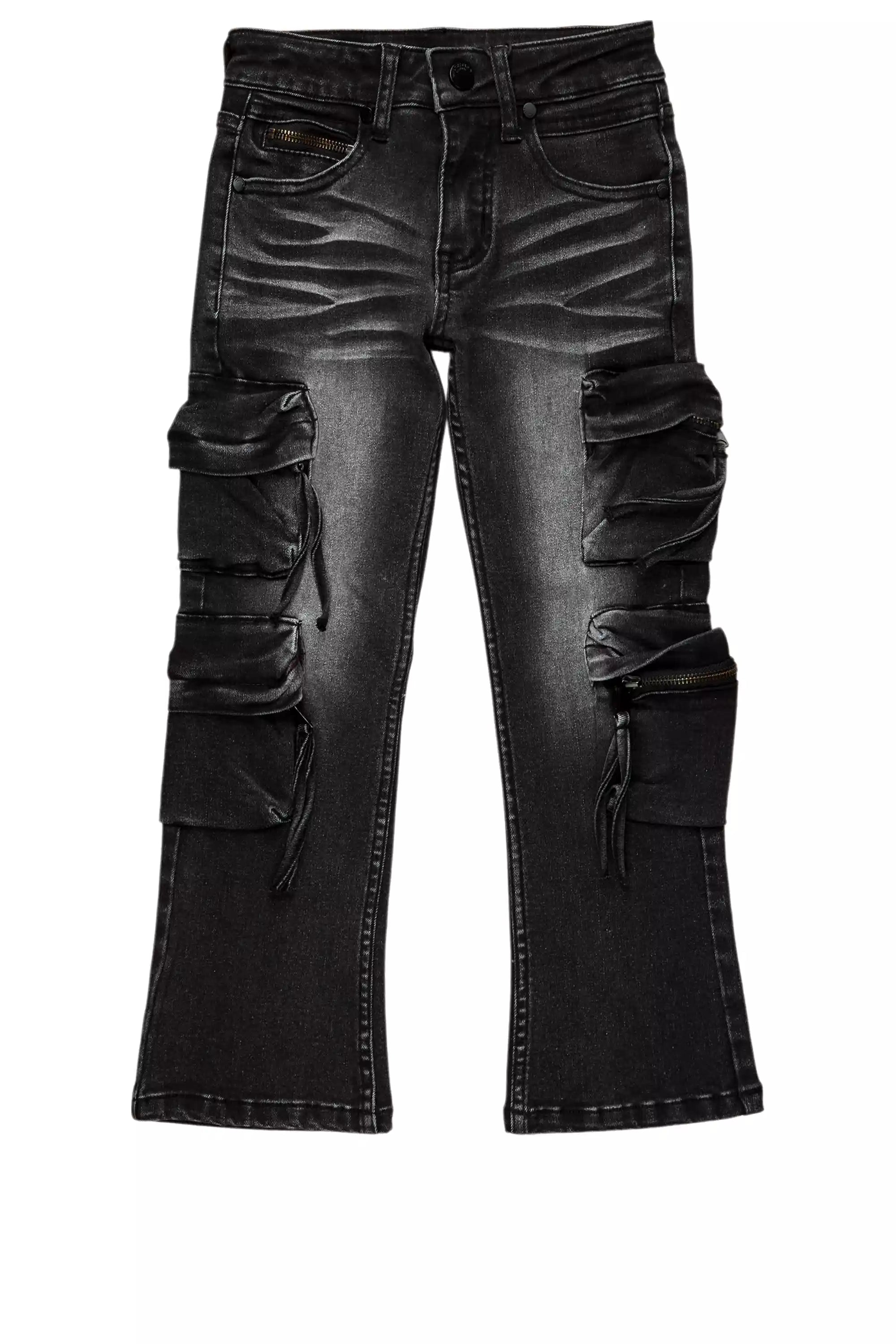 Boys Rodion Dark Grey Slim Fit Cargo Jean