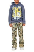 Boys Beau Vintage Navy Hoodie & Hutch Tree Camo Stacked Jean Set