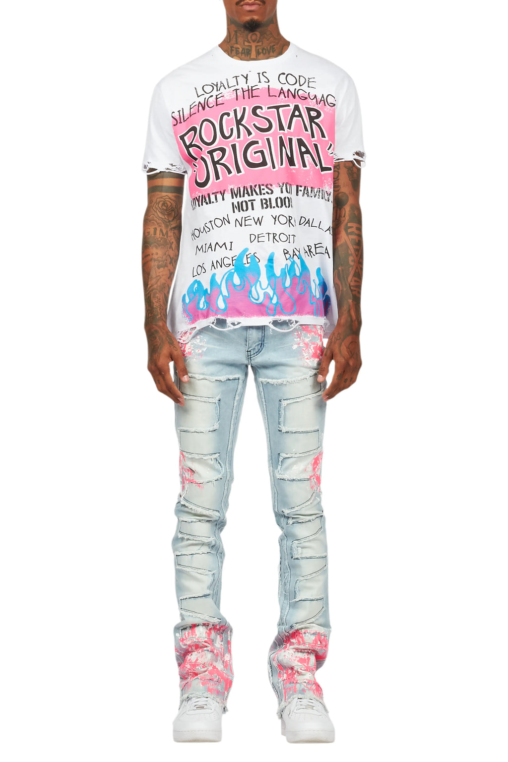 Beno White Oversized Graphic T-Shirt