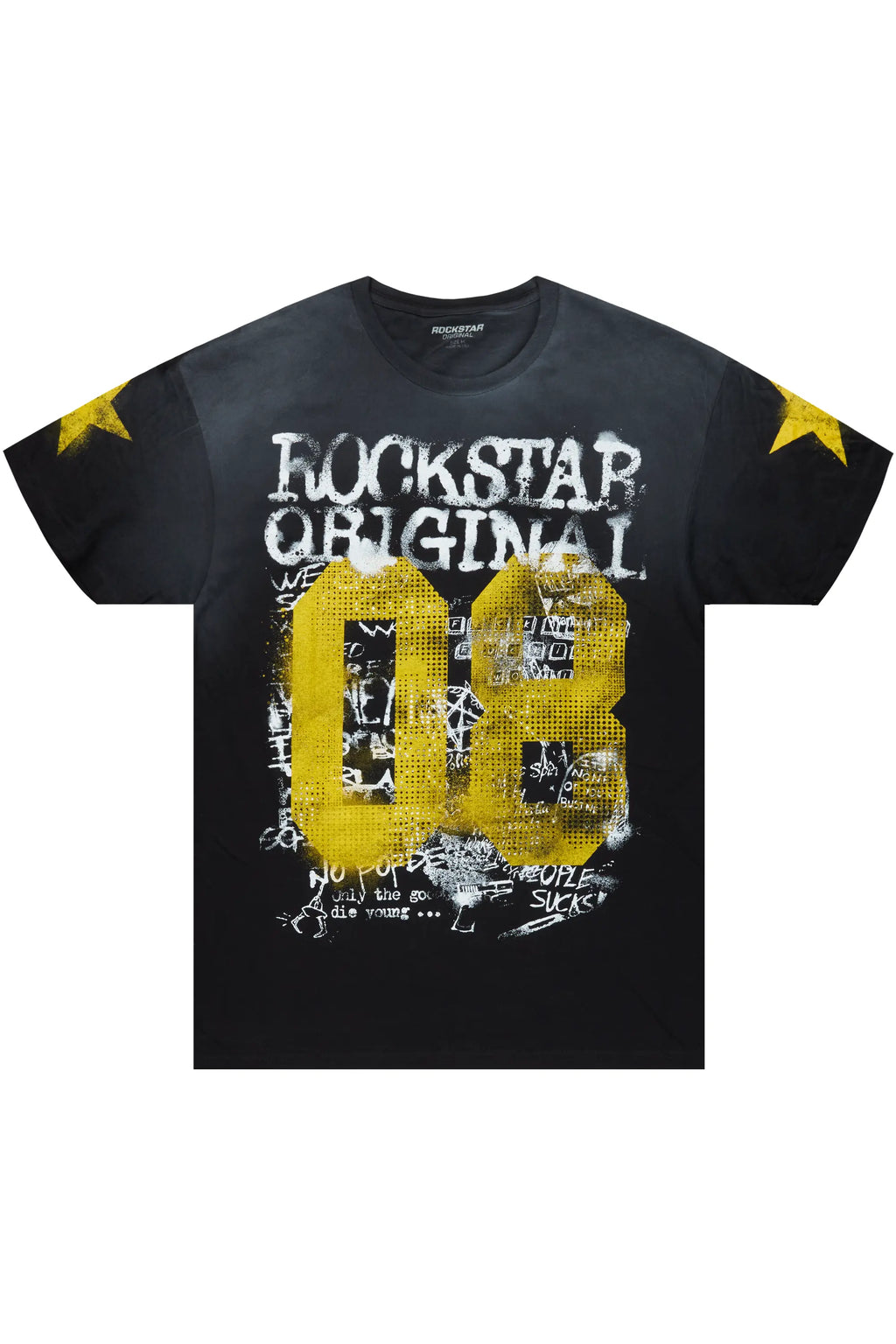 Addax Black Graphic Oversized T-Shirt