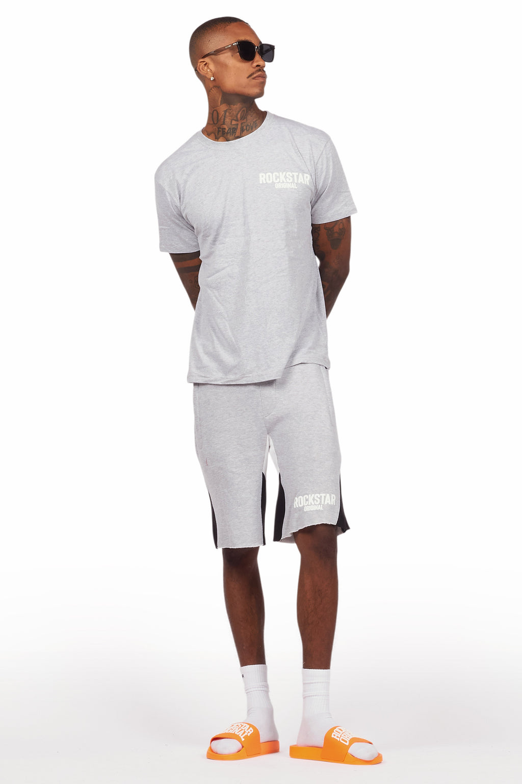 Sana Heather Grey Relaxed T-Shirt/Short Set