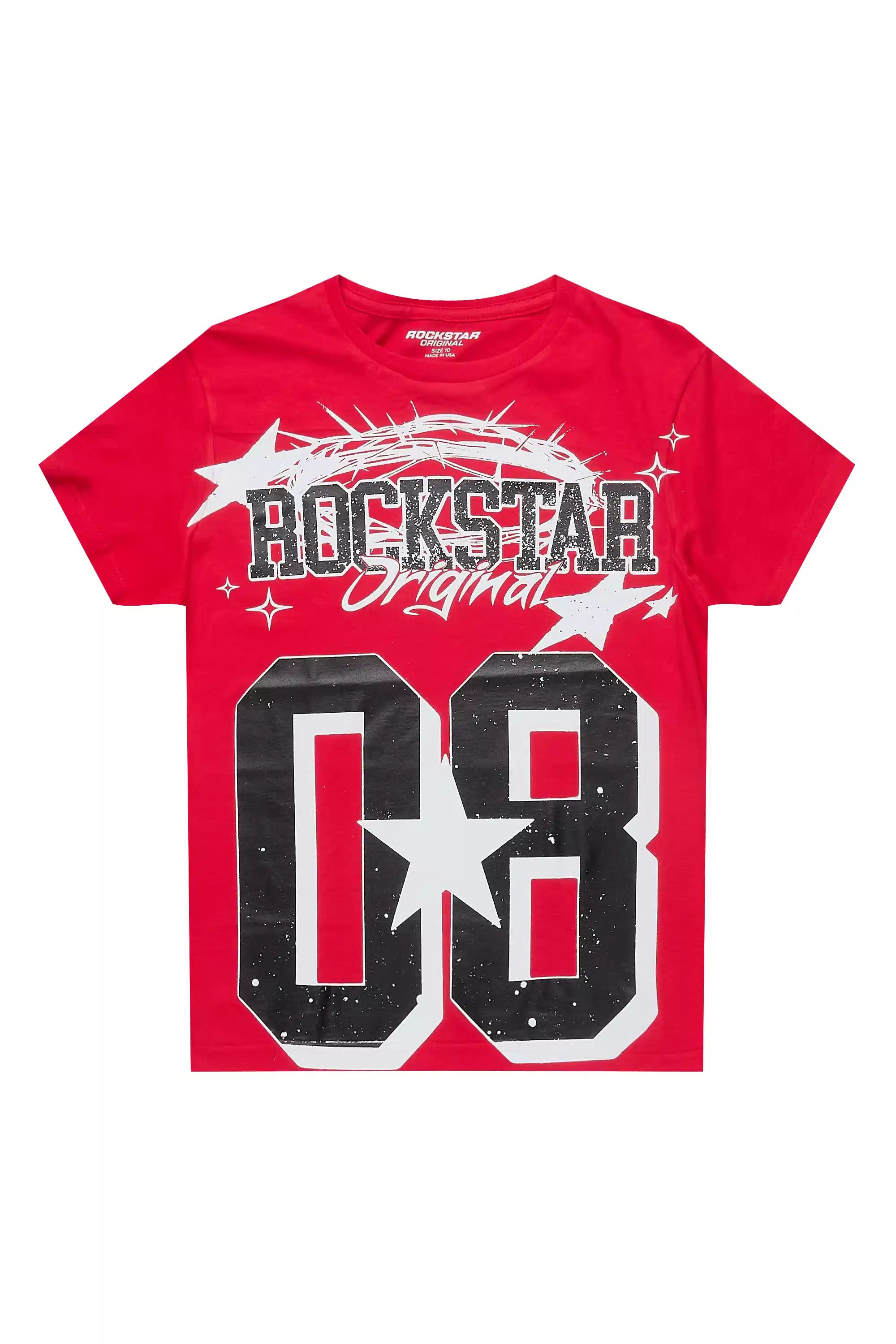 Boys Allstar Red/Black Graphic T-Shirt