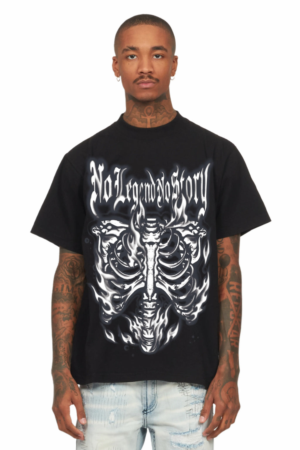 Skelly Black Oversized Graphic T-Shirt