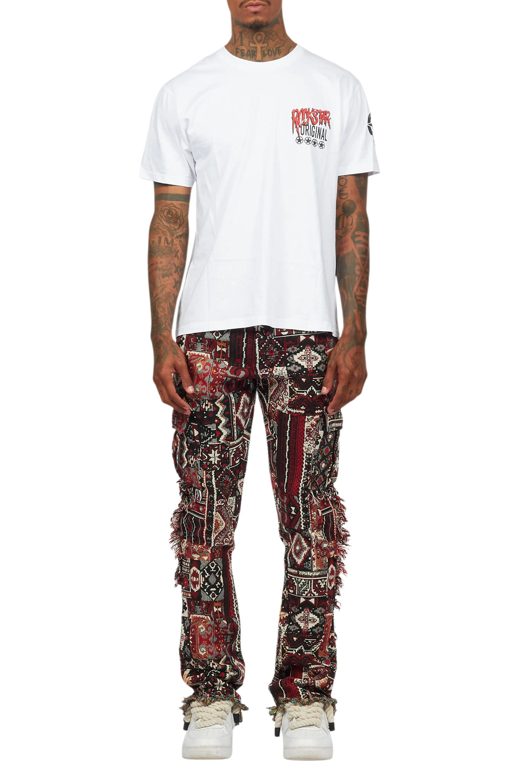 Wizzurd White/Red T-Shirt/Tapestry Jean Bundle