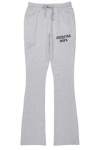 Alpine Rhinestone Heather Grey Stacked Flare Pant