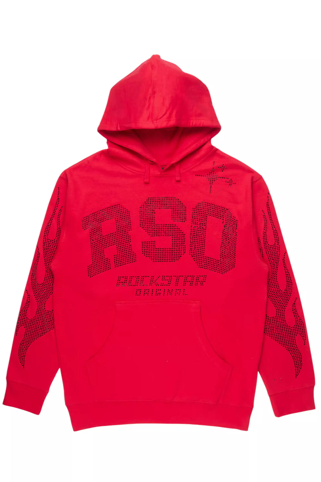 Merek Red/Black Rhinestone Graphic Hoodie