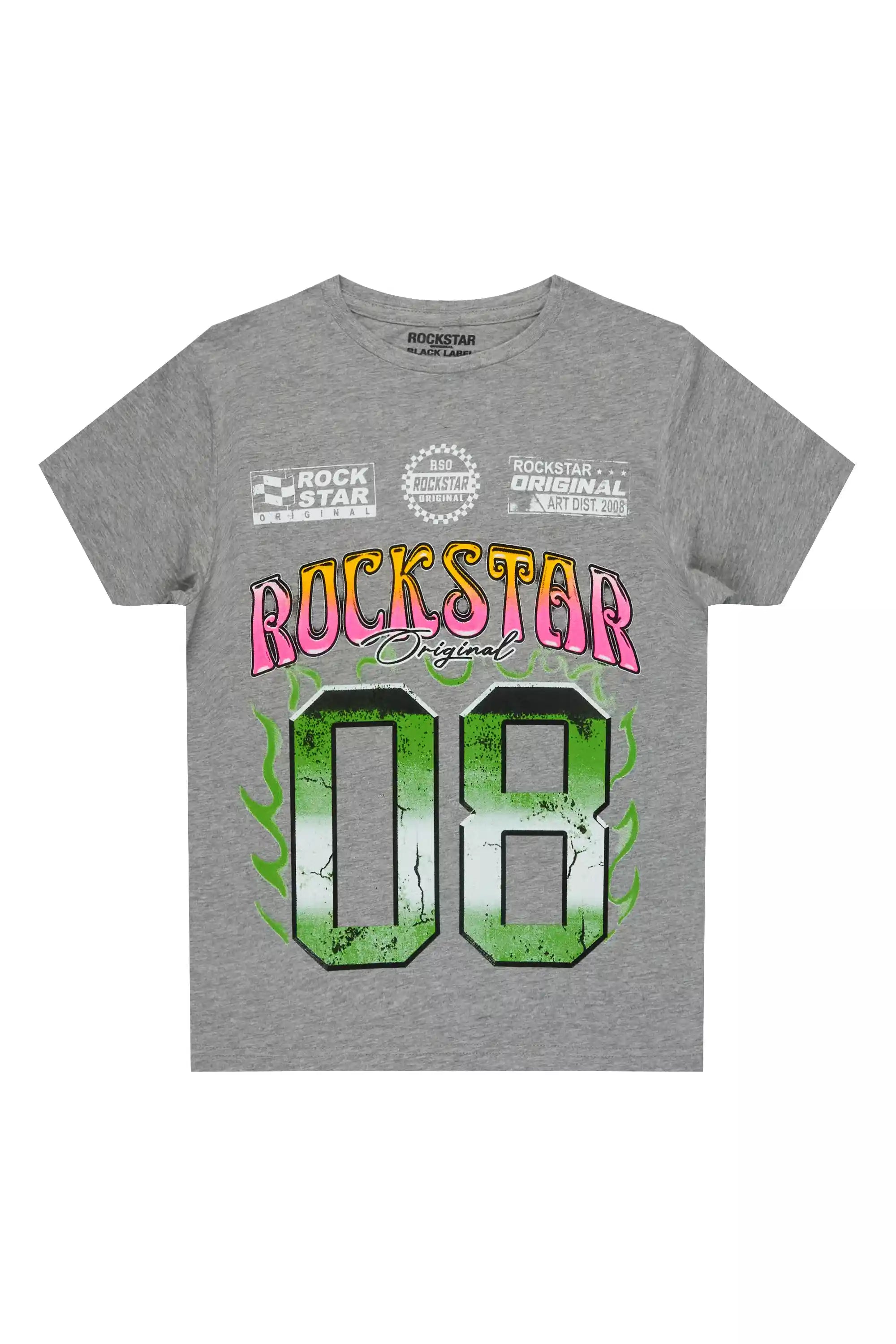 Boys Quito Heather Grey/Multi Graphic T-Shirt