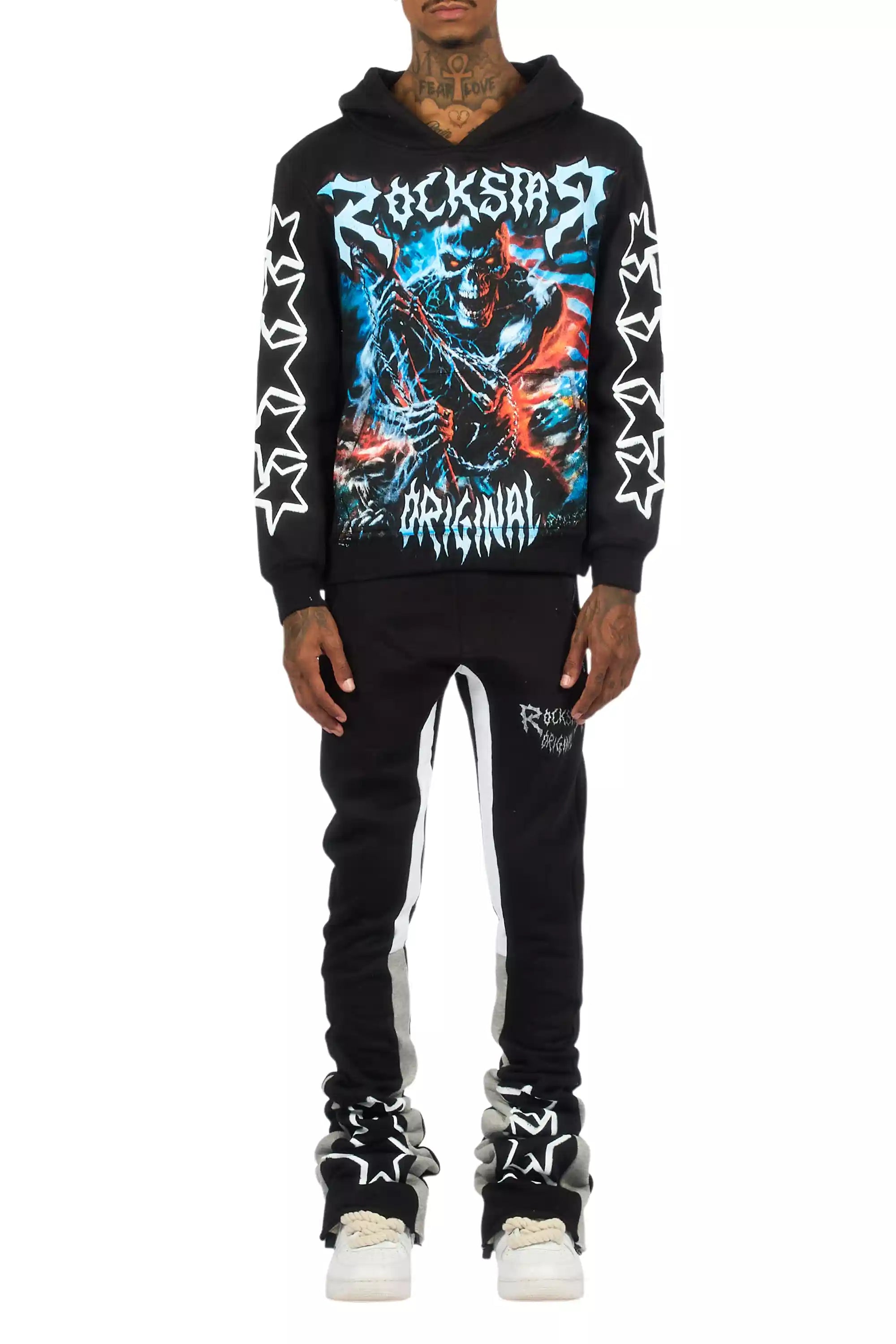 Krio Black/Grey Hoodie/Super Stacked Track Set