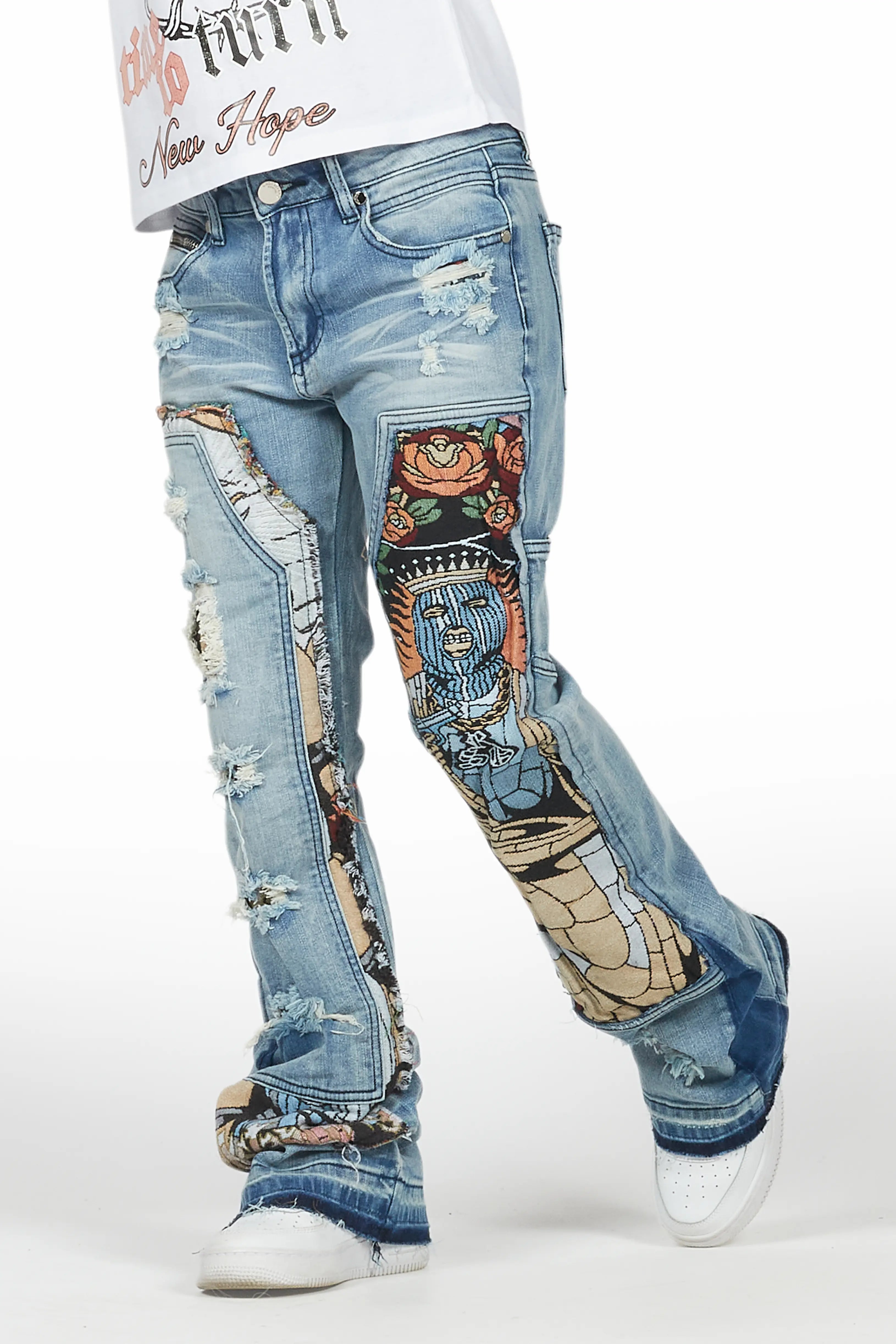 Boys Yanis Blue Baggy Fit Jean