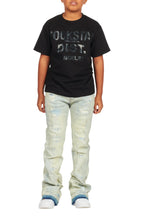 Boys Holibert Light Blue Stacked Flare Jean