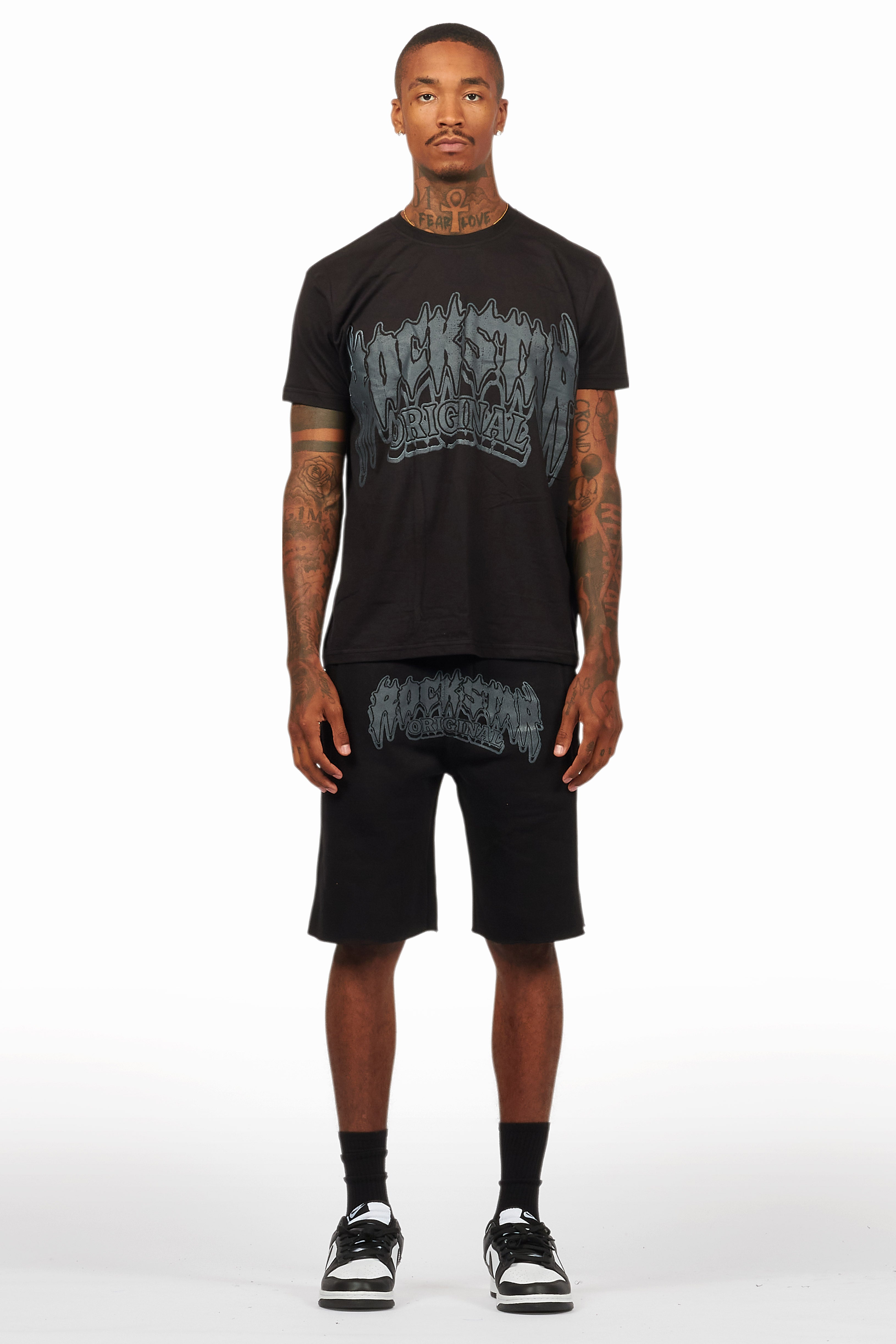 Dray Black/Black T-Shirt/Short Set