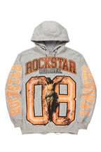 Fields Grey/Orange Distressed Graphic Hoodie