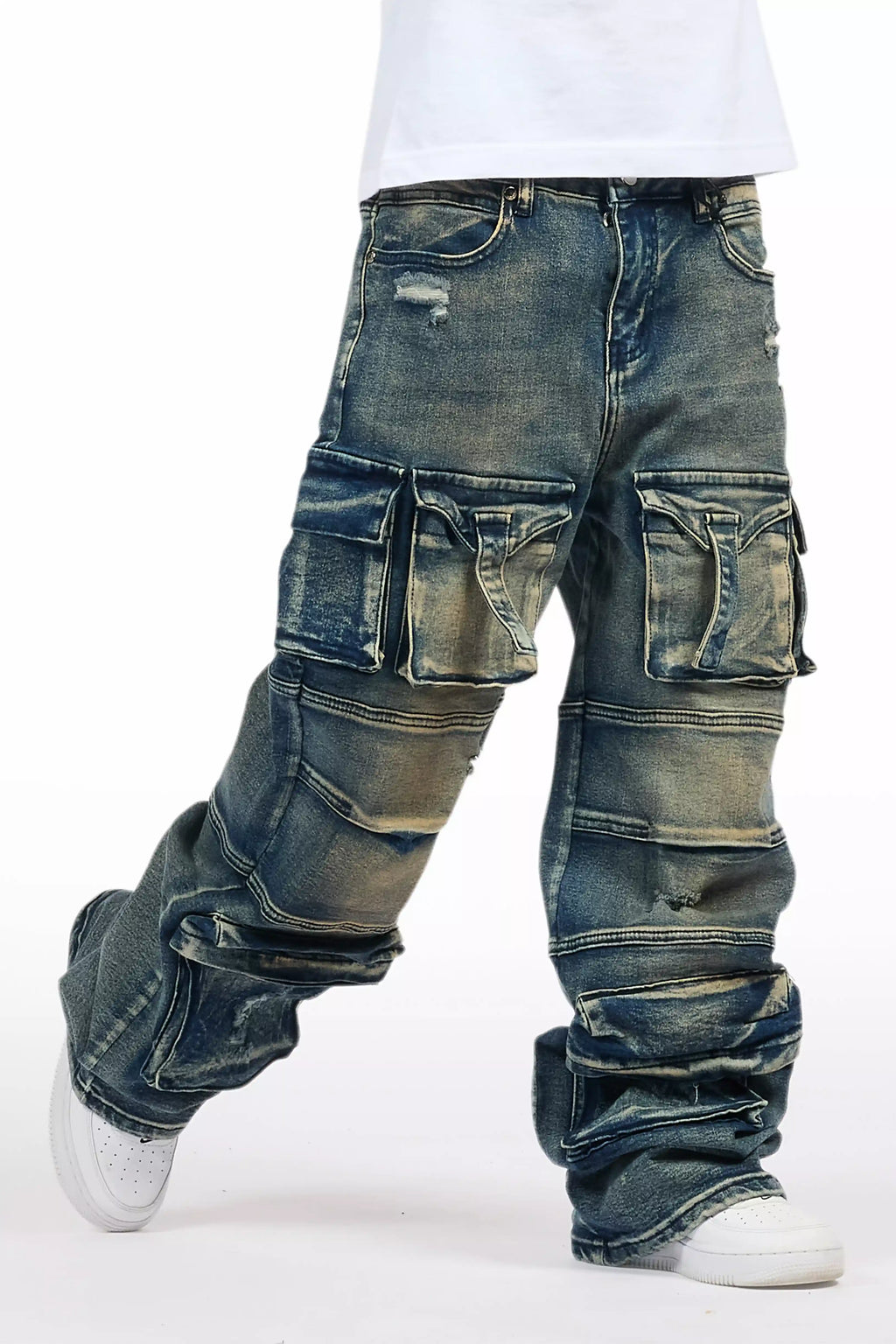 Boys Berdi Dirty Wash Baggy Fit Jean