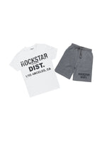 Boys Lake White/Grey T-Shirt/Short Set