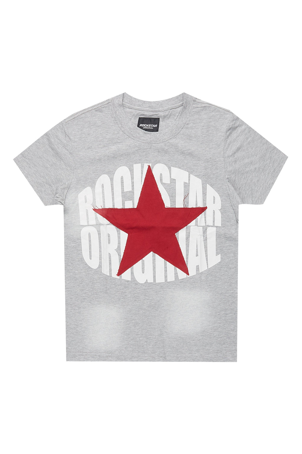 Boys State Heather Grey Graphic T-Shirt with Patch