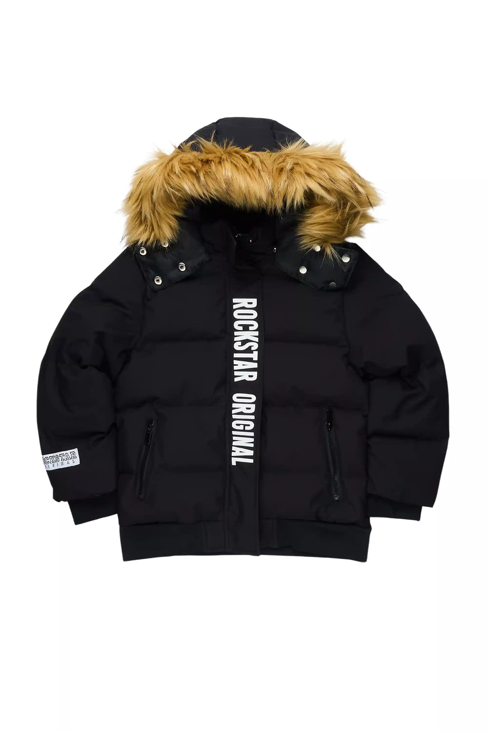 Boys Keoni Black Puffer Jacket