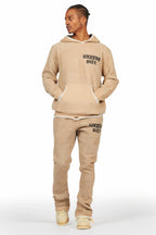 Lake Beige Mohair Knit Track Set