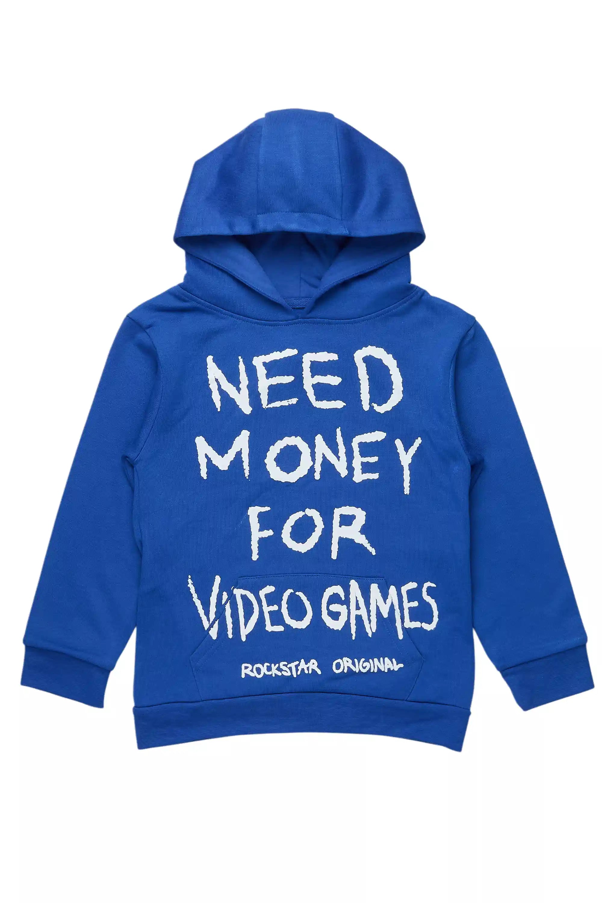 Boys M4 Video Games Royal Blue/White Graphic Hoodie