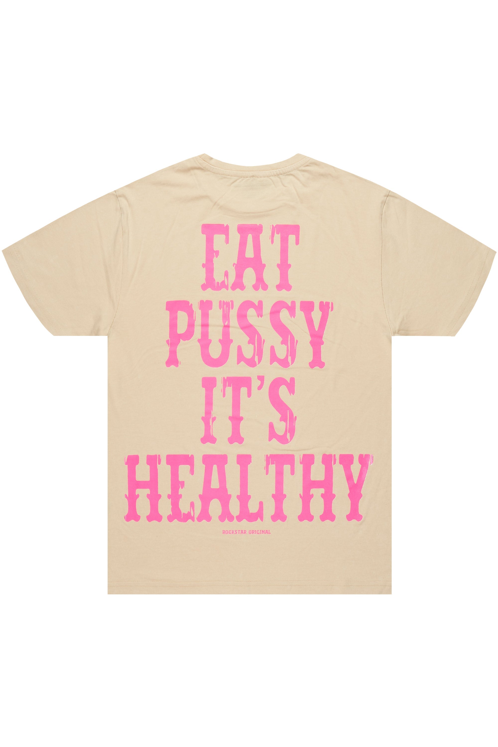 Posse Vintage Sand/Neon Pink Graphic T-Shirt