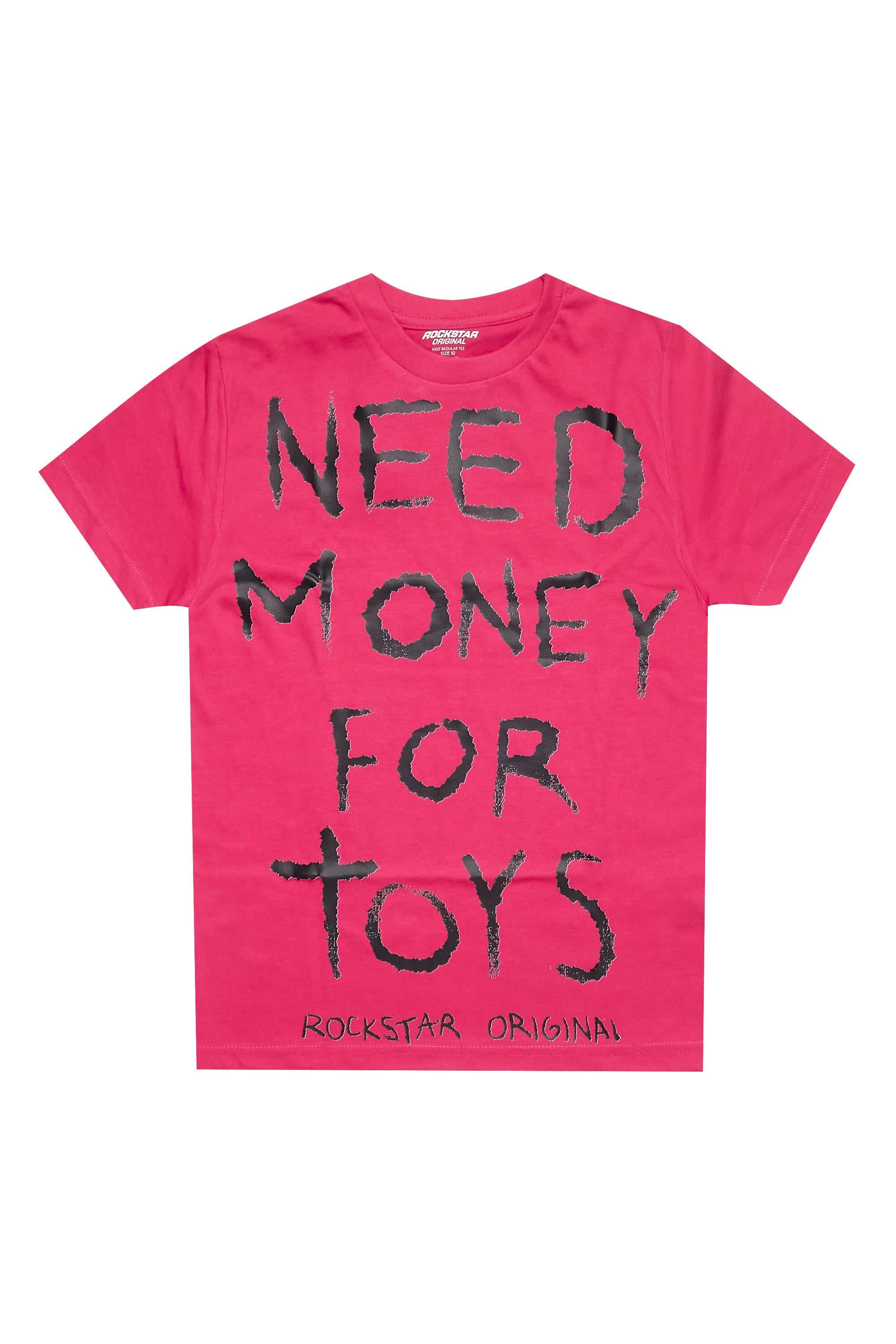 Girls M4 Toys Fuchsia/Black Graphic T-Shirt