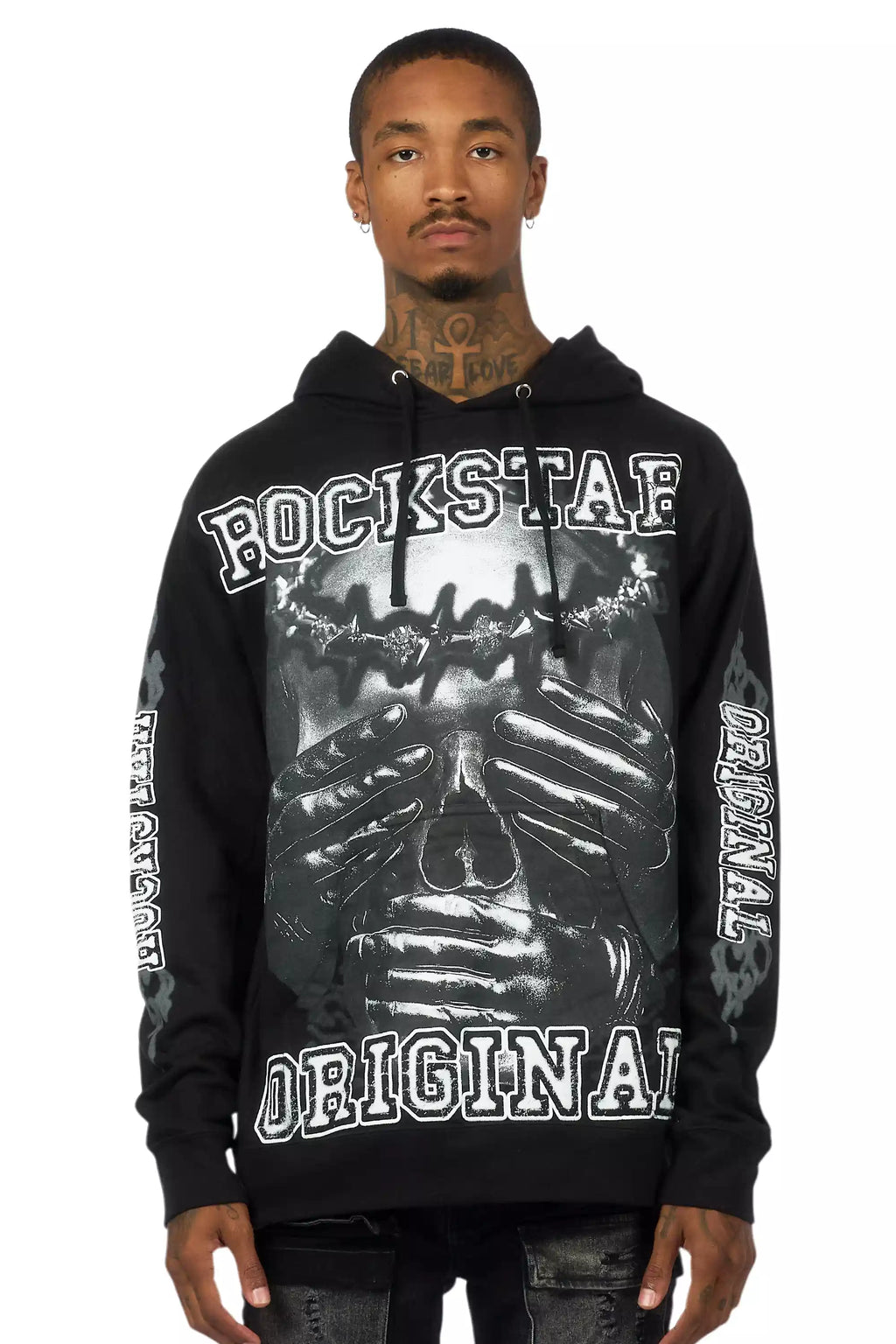 Eden Black Graphic Hoodie