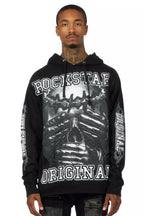 Eden Black Graphic Hoodie