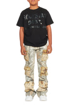 Boys Lake Black T-Shirt/Stacked Flare Jean Set