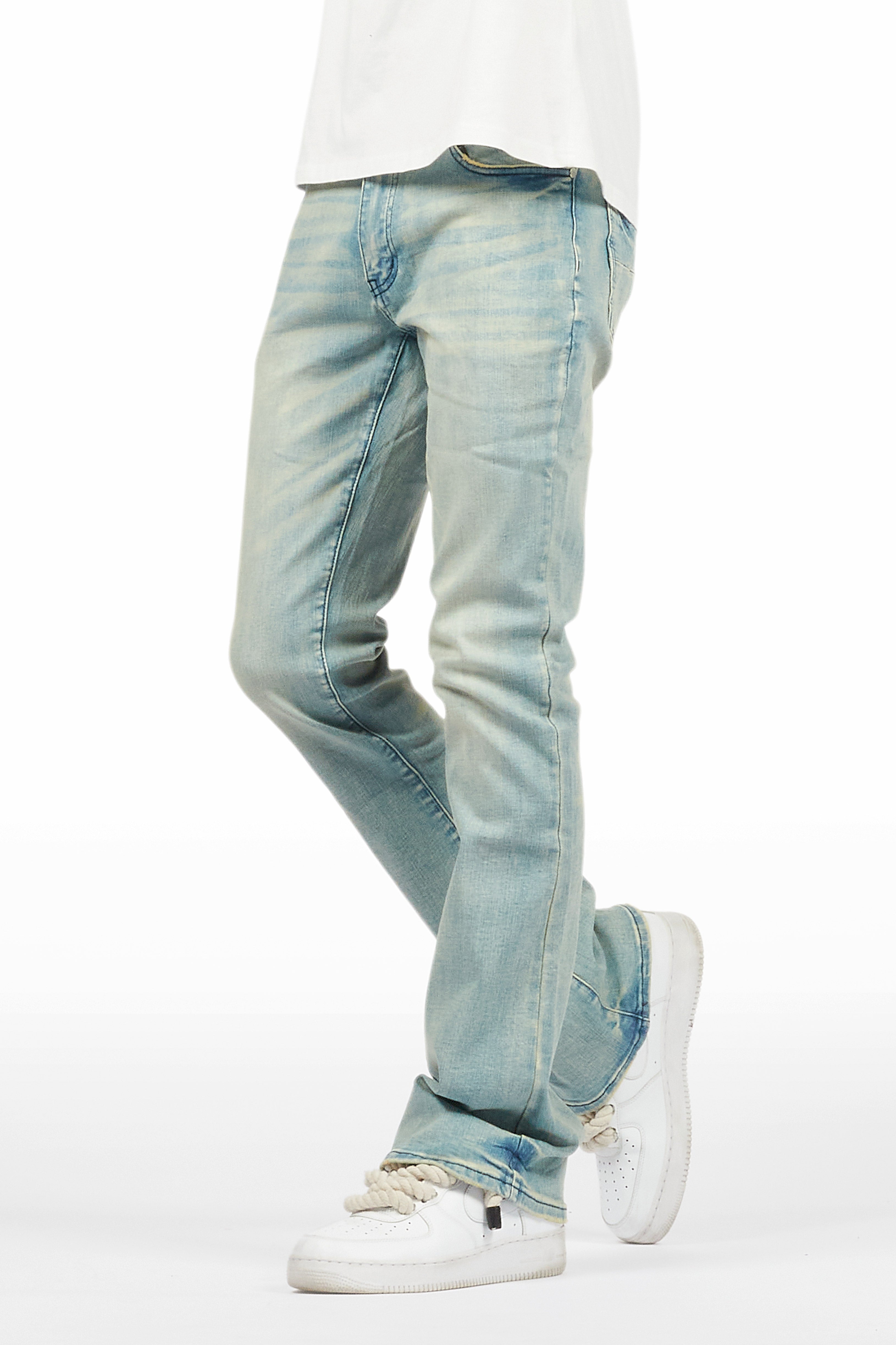 Drick Light Blue Regular Fit Flare Jean