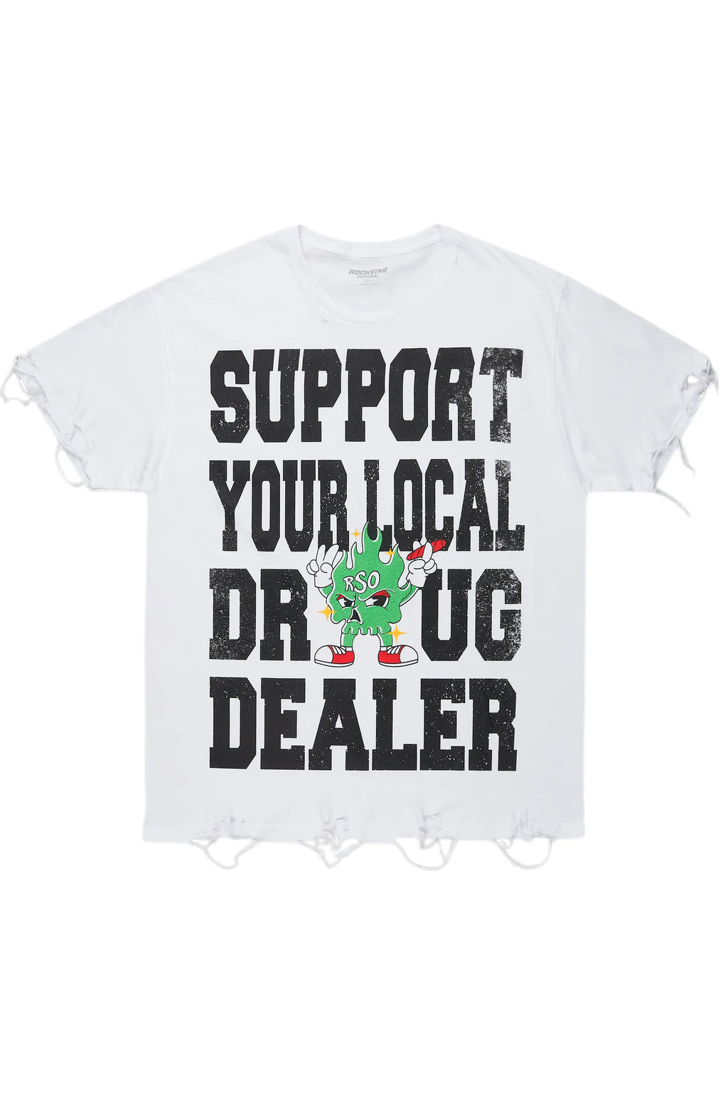 Tarl White Oversized Graphic T-Shirt