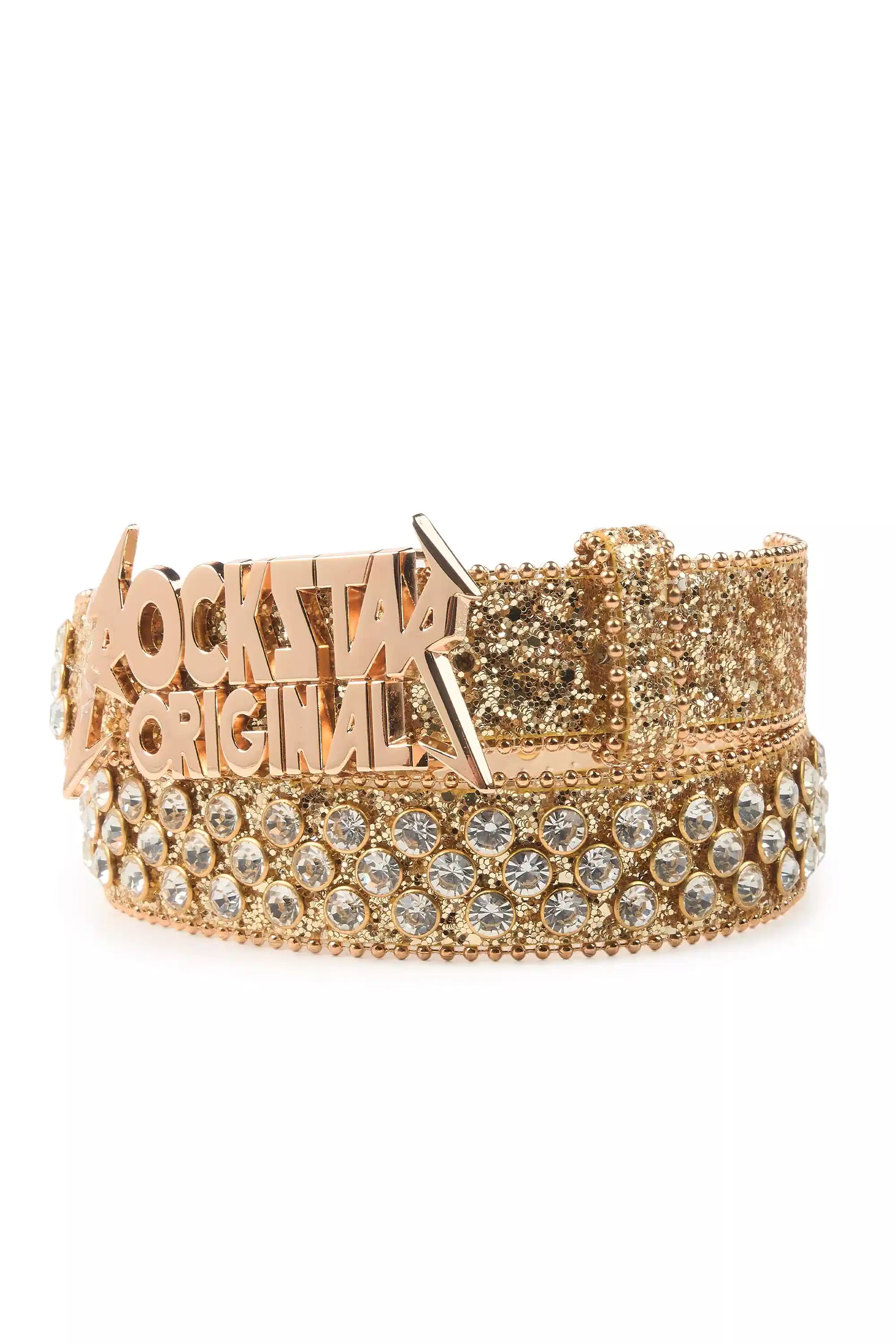 Jazlynn Gold Rhinestone Belt