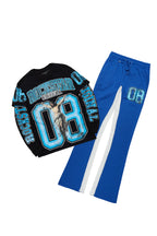 Fields Black/Royal Double Layer T-Shirt/Baggy Pant Set