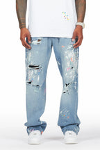 Zasha Indigo Painter Baggy Jean