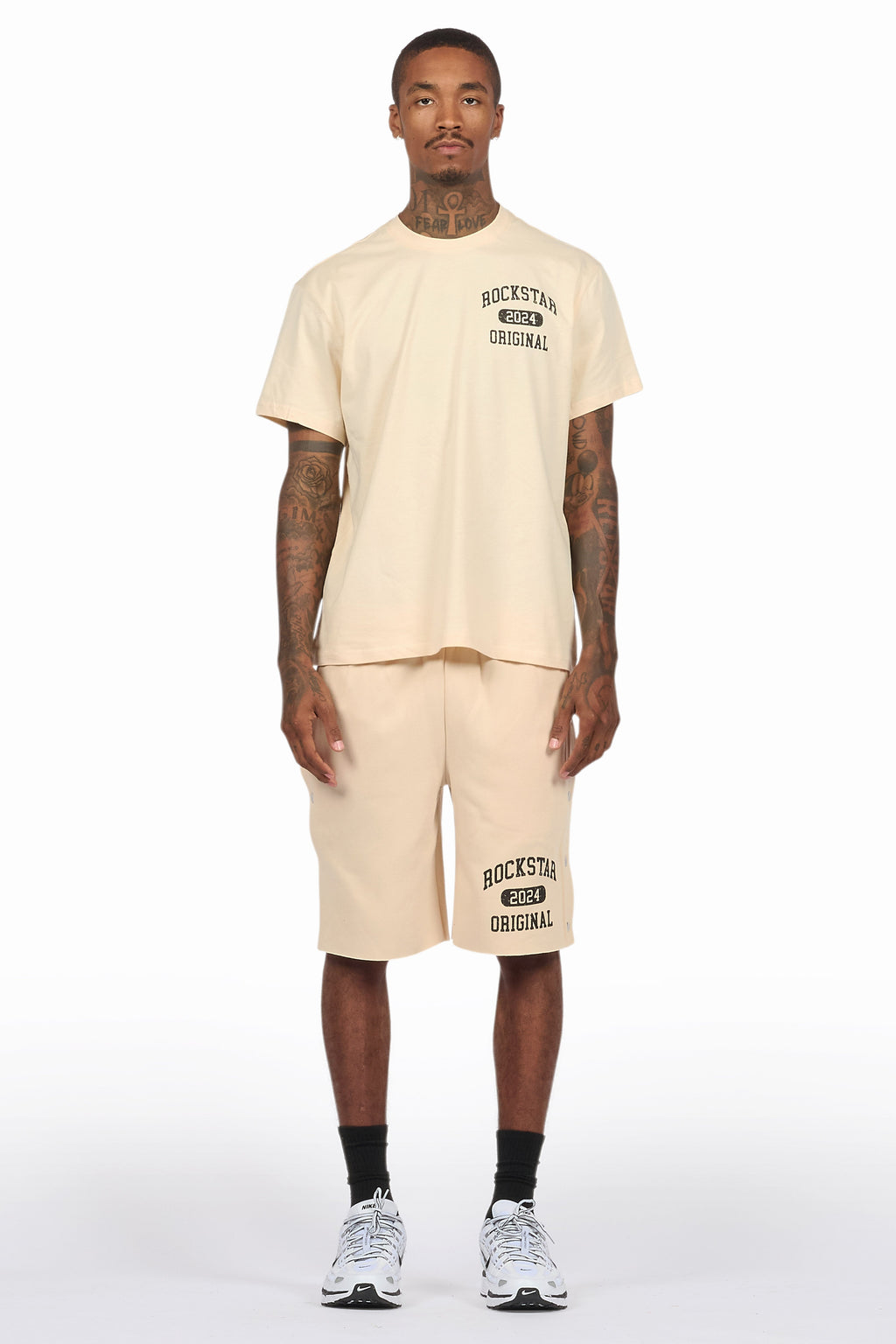 Lex Beige T-Shirt/Short Set