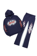 Tidus Navy Hoodie Baggy Fit Pant Track Set
